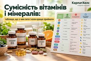Сумісність вітамінів і мінералів: таблиця, що з чим пити і коли краще приймати
