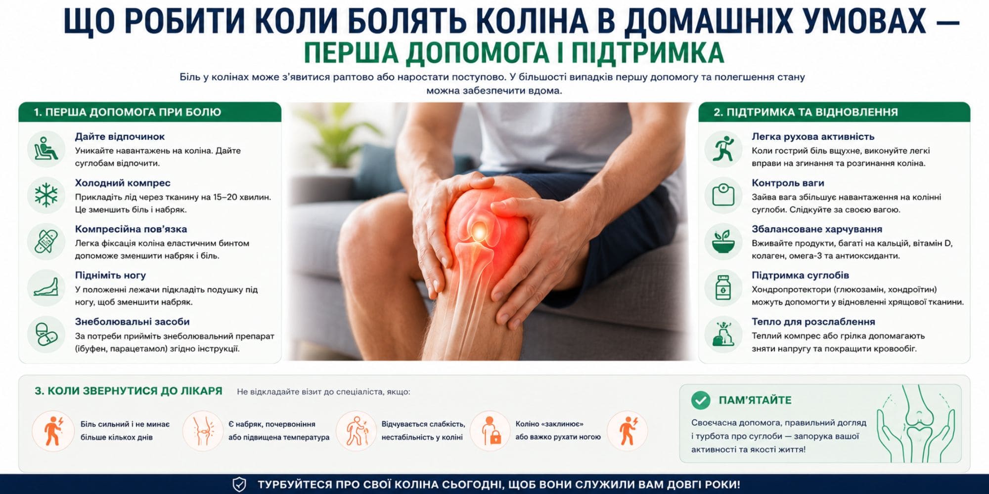 Что делать при боли в коленях