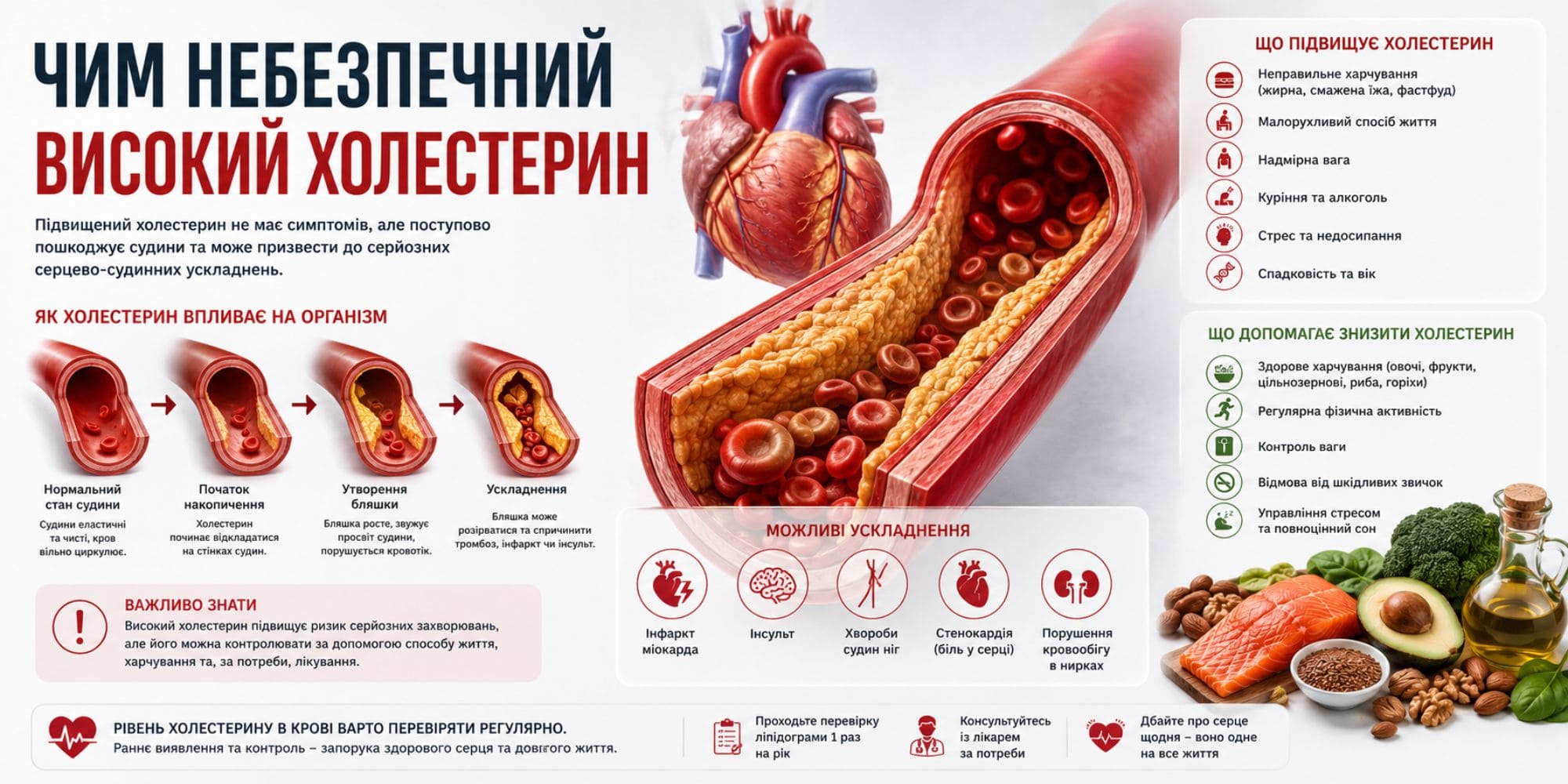 Чим небезпечний високий холестерин