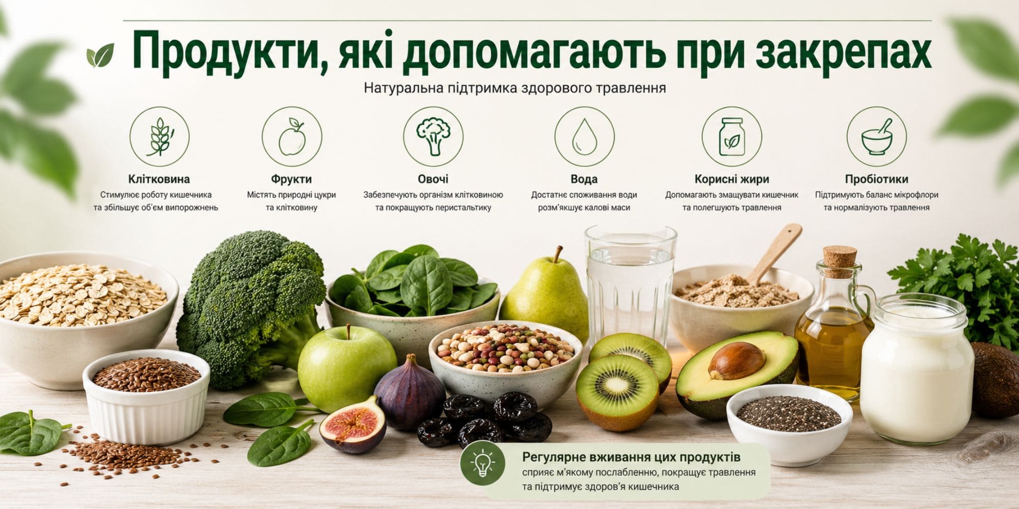 Продукты, которые помогают при запорах