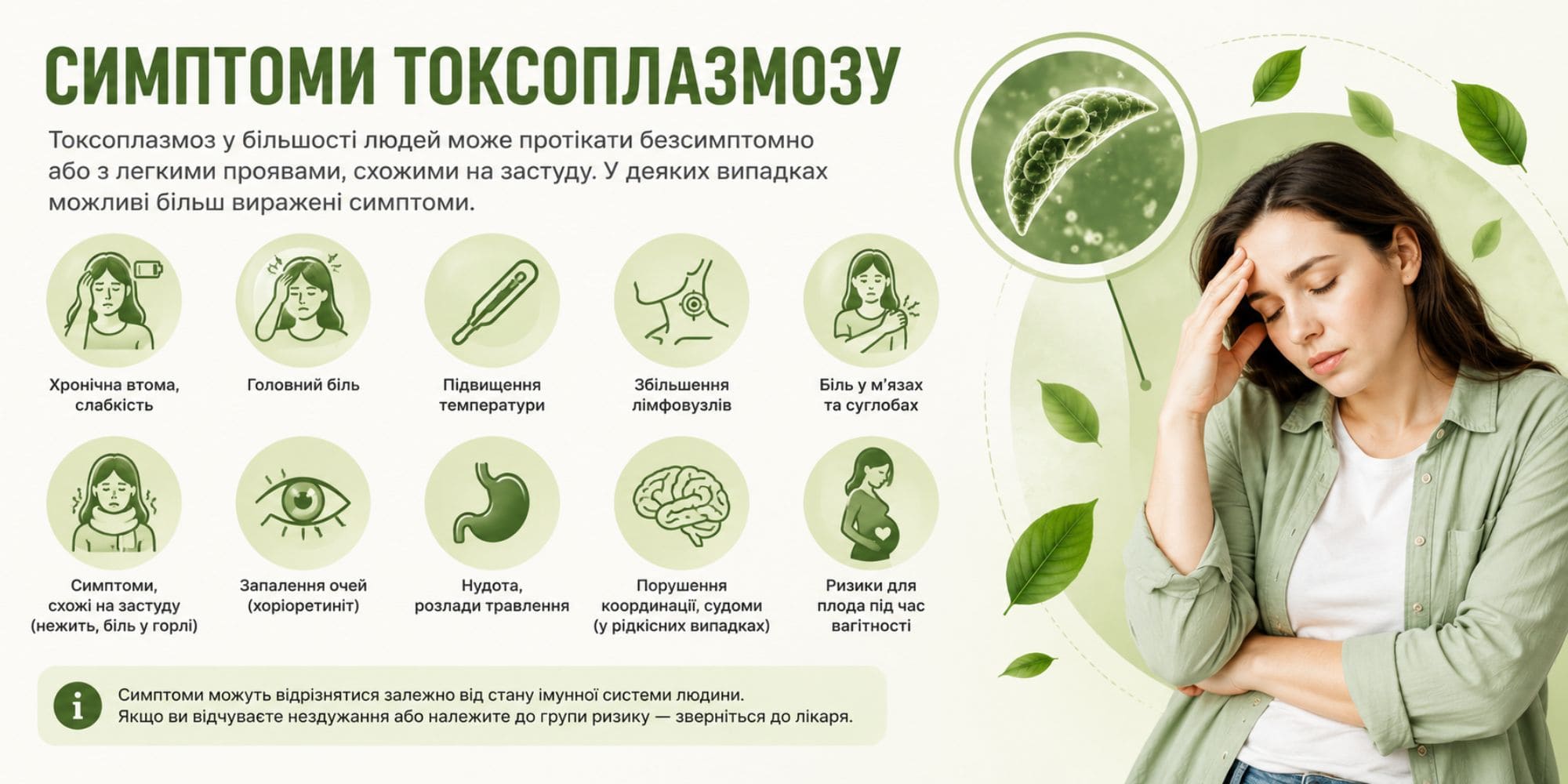 Симптомы токсоплазмоза