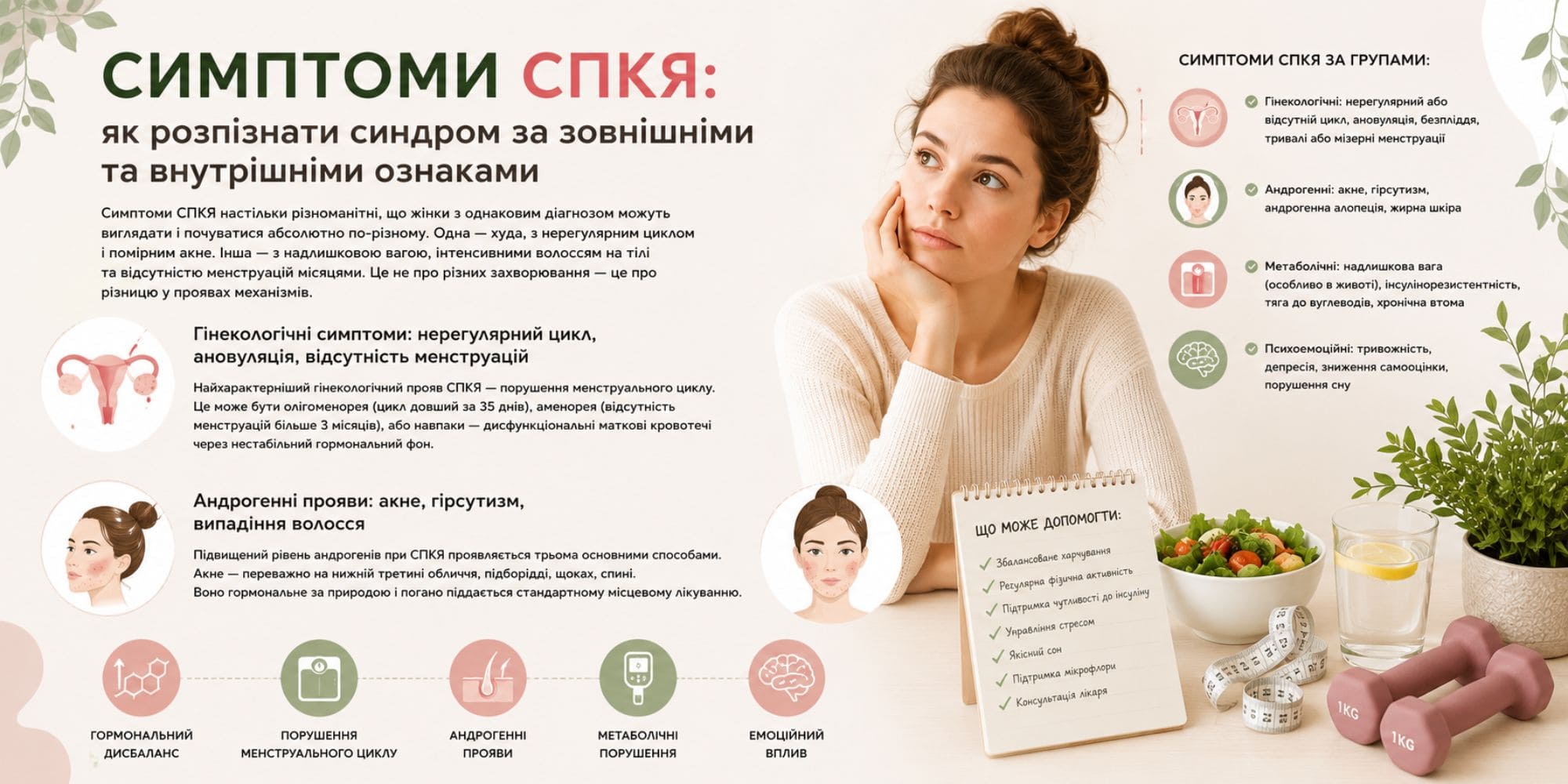 Симптомы СПКЯ